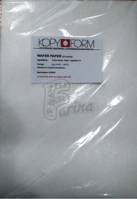 Съедобная вафельная бумага KopyForm Wafer Paper A4 25 sheets< фото цена